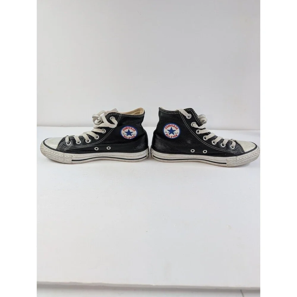 Converse Chuck Taylor All Star Leather High Top Black Men 4 Women 6 - Picture 1 of 13